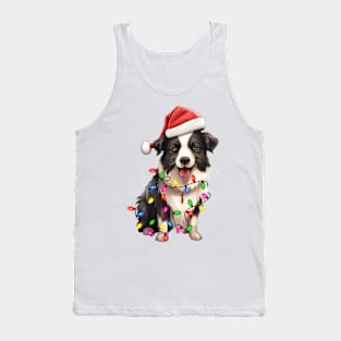 Christmas Border Collie Tank Top